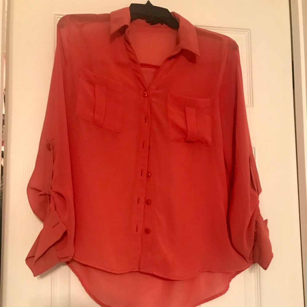 Burnt orange blouse